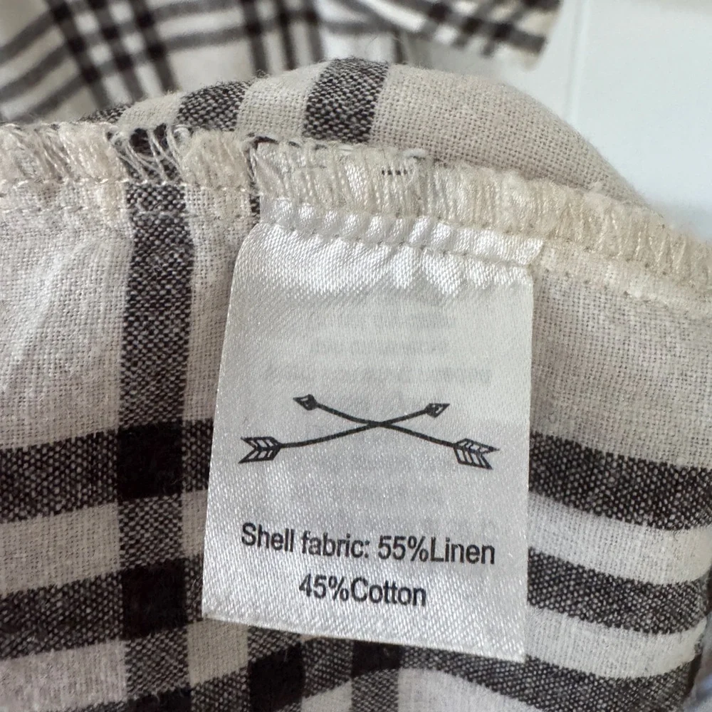 ✨ Rylee + Cru Plaid Linen Blend Dress | Size 8–9Y ✨ - Picture 2 of 9